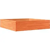 vidaXL Odlingslåda vaxbrun 100x100x23 cm massiv furu