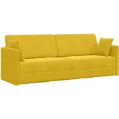 vidaXL Golvbäddsoffa Gul 213 x 76 x 77 cm Sammet