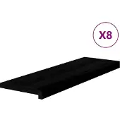 vidaXL Trappstegsmattor 8 pcs mörkbrun 80x30x2 cm massiv ek