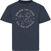 Didriksons T-shirt - Nyskick - Marinblå m. Tryck - - 110 - T-shirt