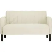 vidaXL Loveseat soffa creme 109 cm sammet