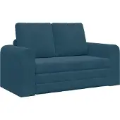 vidaXL Soffbädd Blå 148 x 71 x 83 cm Sammet 4106683