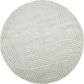 vidaXL Områdesmattor Rund PALMERAS Grön Ø 200 CM Polyester