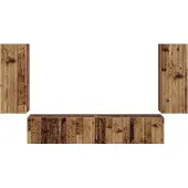 vidaXL TV väggskåp set Väggmonterad 4 pcs Gammalt trä Konstruerat trä