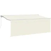 vidaXL Utfällbar markis Kräm 350 x 200 cm Polyester och aluminium