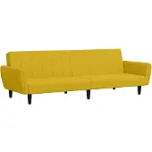 vidaXL Bäddsoffa 2-sits gul sammet