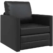 vidaXL 2-i-1 bäddsoffa svart 112x174x55 cm konstläder 353973