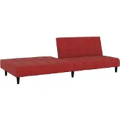 vidaXL Soffa-säng 2 platser vinröd sammet 375768