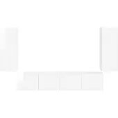 vidaXL TV väggskåp set 4 pcs Högblanka vita Konstruerat trä