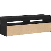 vidaXL TV-skåp Svart Ek 120 x 35 x 40 cm Konstruerat trä