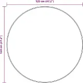 vidaXL Mattlöpare MARSA Skogsgrön Ø 120 cm Polyester och PVC