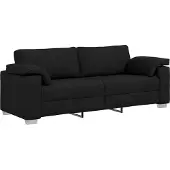 vidaXL 3-Sits soffa Svart 220 cm tyg