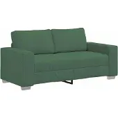 vidaXL Tvåsitssoffa mörkgrön 180x77x82 cm manchestertyg