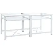 vidaXL | Tvättmaskin Pedestal | Vit Stål