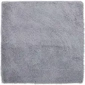 vidaXL Ryamatta med lång lugg NAVARRA silvergrå 120x120 cm polyester