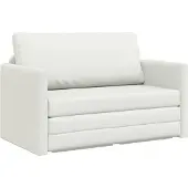 vidaXL Sängsoffa på golvet 2-i-1 Vit 124x71x78 cm Syntetiskt läder