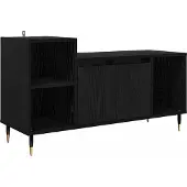 vidaXL TV-skåp Svart Ek 100 x 35 x 55 cm Konstruerat trä