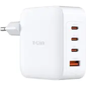 D-Link DCP-101/E USB-laddare 100 W USB-A uttag, USB-C hona (Power Delivery) Power Delivery 3.0, Quick Charge 4.0 Vit Vägguttag USB Power Delivery (USB-PD), GaN