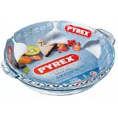 Pyrex Moule à tarte - PYREX - BAKE&amp;ENJOY - Verre borosilicate - 26x23 cm - Résistant aux chocs thermiques