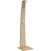 vidaXL Utedusch beige 55x60x224 cm konstrottning och akaciaträ
