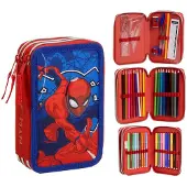 Cerdá - Pencil Case with Accessories - Spider-Man