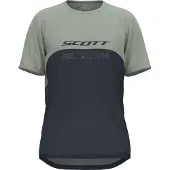SCOTT - MTB-kläder - Vertic DRI SS Tee M Dark Blue Spray Grey för UnisexBomull - Storlek S - Marinblå