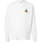HUF T-shirt 'Prism' ljusblå / rosa / svart / vit