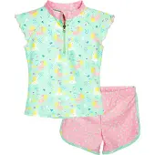 Playshoes UV-skydd 'Einhorn' gul / mint / ljusrosa / vit