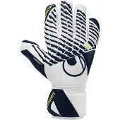 Uhlsport Målvaktshandske Fangmaschine Supersoft HN - Vit/Navy/Gul, storlek 10