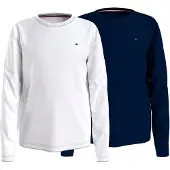 Tommy Hilfiger 2 Pack Signature Jersey Long Sleeve Lounge T-Shirts