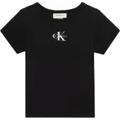 Calvin Klein T-shirt 'Monologo' lila / svart / vit