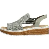 Rieker Sandal khaki / pastellgrön