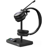 Yealink WH62 Dual - Headset - på örat - DECT - trådlös - Optimerad för UC