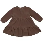 Smallstuff Klänning - Velour - Dark Pir - - 74 - Klänning