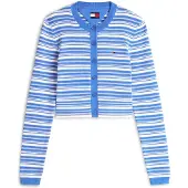 Tommy Hilfiger Tommy Jeans Stripe Slim Crew Neck Cardigan