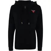 Moschino Love Liten Bold Heart Logo Svart Huvtröja Med Dragkedja