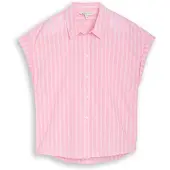 Tom Tailor DENIM Blus rosa / vit