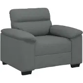 vidaXL Mörkgrå fåtölj 100x81x84 cm tyg 4105288