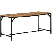 vidaXL Matbord 160x80x75 cm massivt trä grov mango