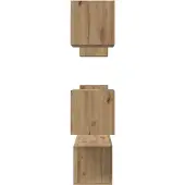 vidaXL TV-bänkset Väggmonterad 6 pcs Artisan Ek Konstruerat trä