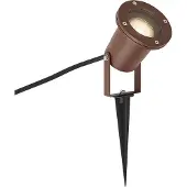 QAZQA Modern trädgårdsspotlight rostbrun inkl. kabel och kontakt 204cm IP65 - Basic