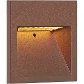 QAZQA Modern vägglampa rostbrun fyrkantig inkl. LED IP54 - Gem