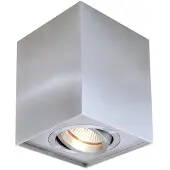 Deko-light Takspotlight Bengala kantig, silver, aluminium, GU10, vinklingsbar Bengala, dimbar, Aluminium / grå / zink, Vardagsrum / matsal, Aluminium / grå / zink, Modern, Halogen spots