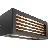 Deko-light Vägglampa utomhus Rilongo, dimbar, Svart, Aluminium / grå / zink, Modern, Utomhusvägglampa