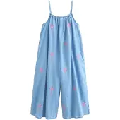 Next Overall blå denim / rosa