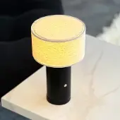 Dyberg Larsen Bordslampa , Mellow, dimbara, Svart, Vardagsrum, Trä, Skandinavisk
