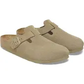 Birkenstock för kvinnor. 1025844 Lädertofflor Boston (Smal passform) pistachgrön (39), Hud, Karta, Ingen, Casual