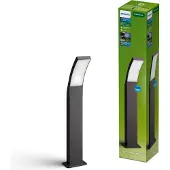 Philips LED-väglampa Splay UE, 60 cm, antracit, IP44, Svart, Aluminium / grå / zink