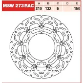 TRW Bromsskivor Racing fram, med ABE FRAM, MSW273RAC FLYTANDE