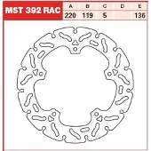 TRW Bromsskivor Racing, bak, typgodkännande BAK, MST392RAC FIXST.